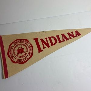 NCAA Vintage 80s College Indiana Pennant